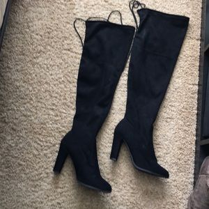 Black Thigh High Boots